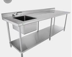 Stainless Steel Double Bowl Sink with 2 Bowls(500x400x300mm) + Sound Deadening Plate + 6 Square Legs + 2 Under shelves