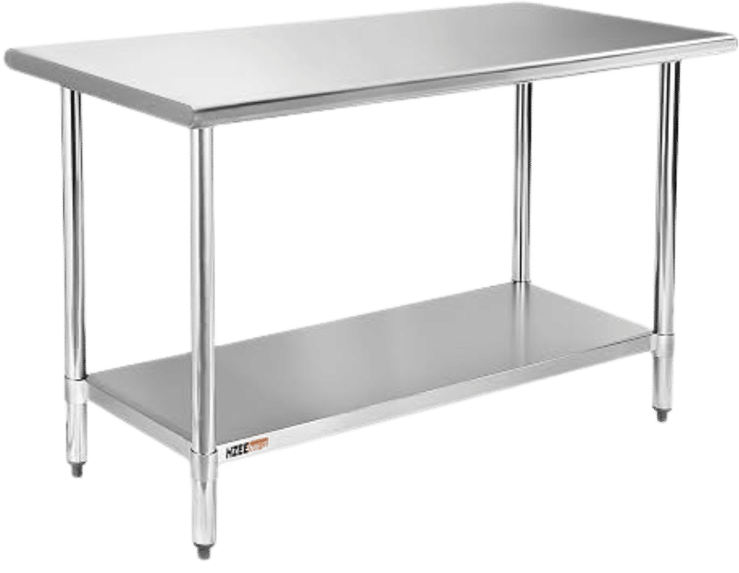 Stainless Steel Work Top with 4(40mm) Square Tube Legs(Painted) + 1100x600x860mm
