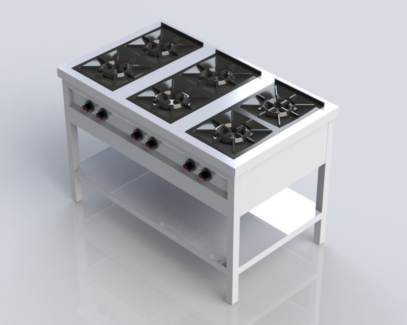 Stainless Steel Six Burner Low Pressure Cooker
