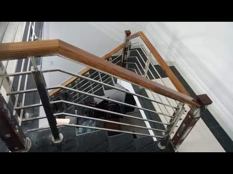 Stainless Steel Railings with mahogany handrails(Price per meter)