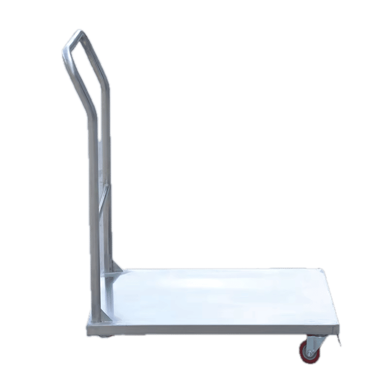 Stainless Steel Low Boy Boggey Trolley with Tube Handle(50mm Diameter) + 1.5mm Thick Platform Sheet