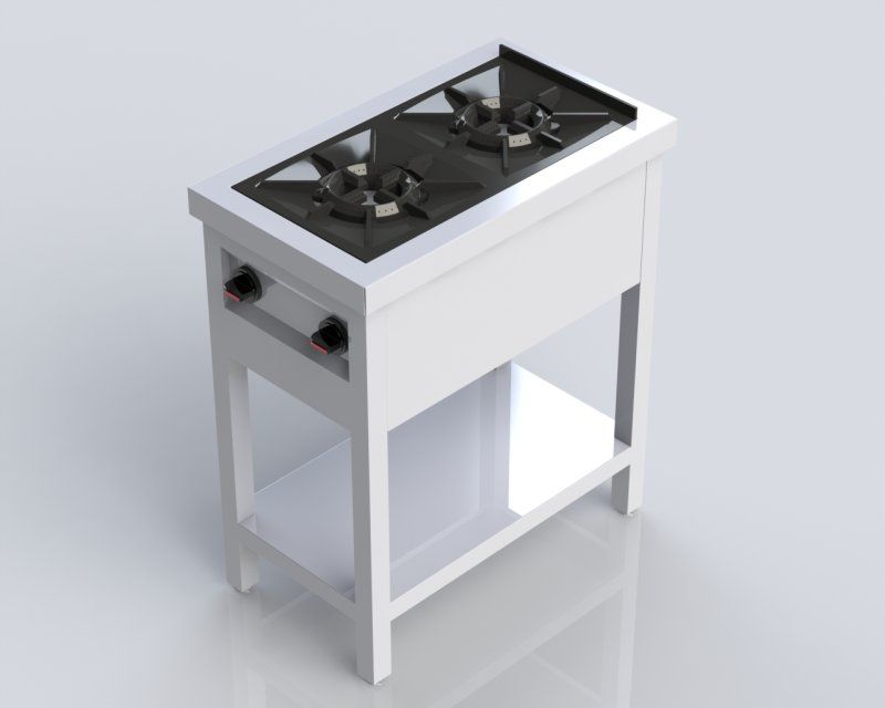 Stainless Steel Two Burner Low Pressure Cooker