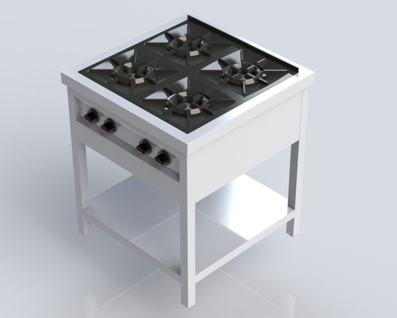 Stainless Steel Four Burner Low Pressure Cooker