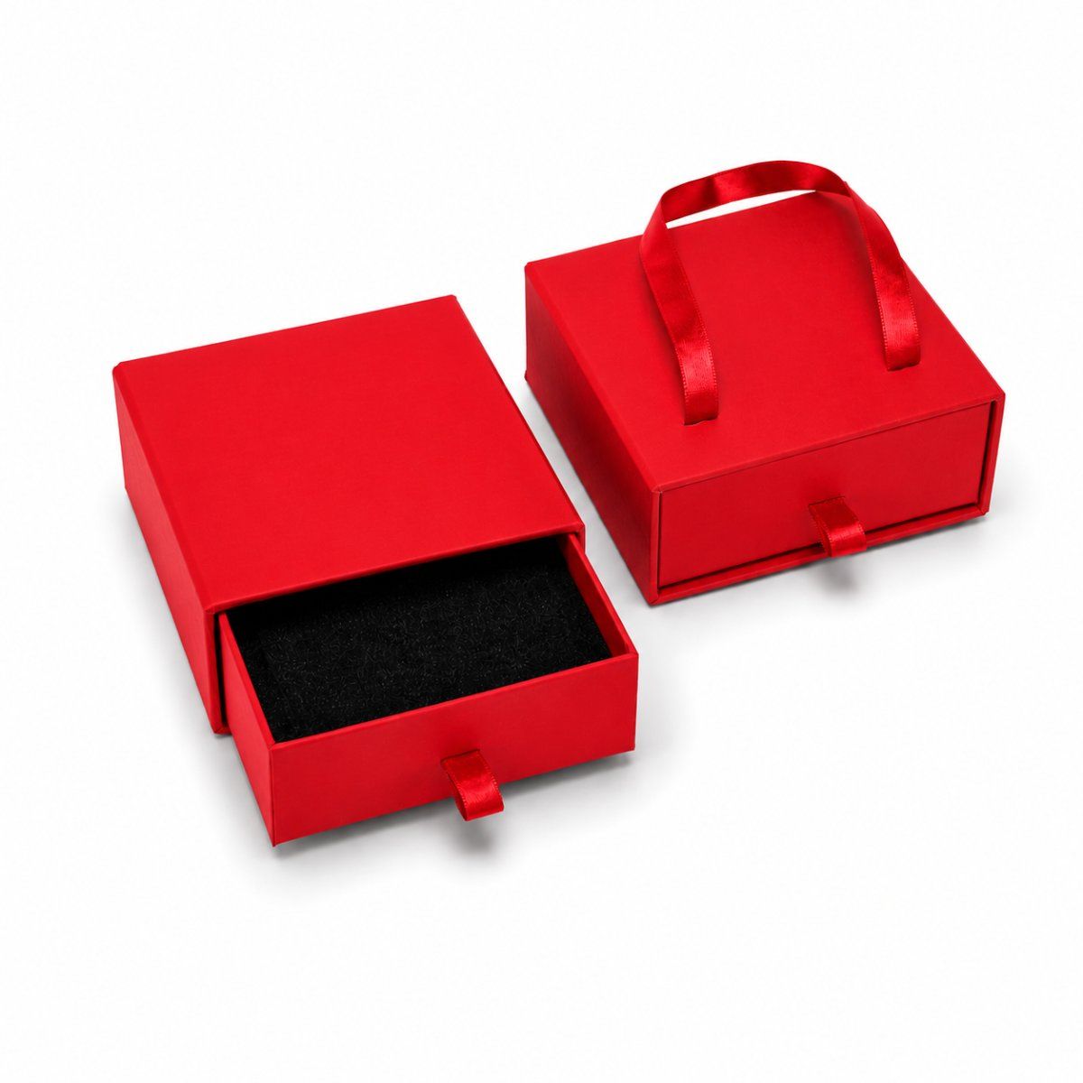 Bangle Multipurpose Box Drawer in red — close-up view | custom rigid jewellery box, Jaipur