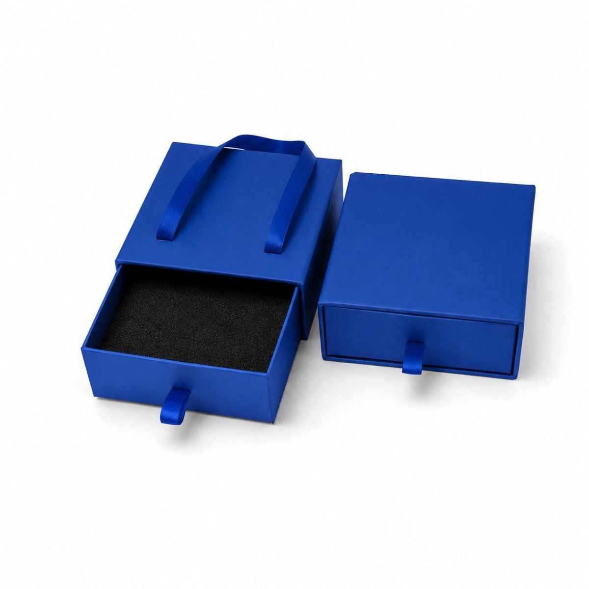 Bangle Multipurpose Box Drawer with Handle in blue — back view | custom rigid jewellery box, Jaipur