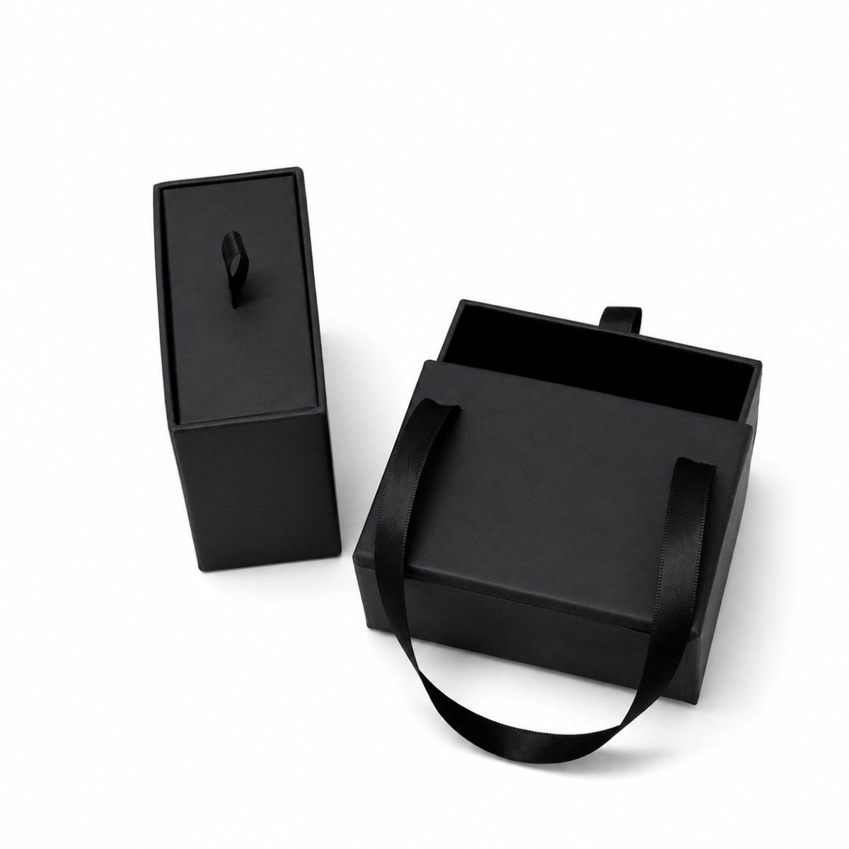 Earring Box Drawer with Handle in custom colour — side view | custom rigid jewellery box, Jaipur