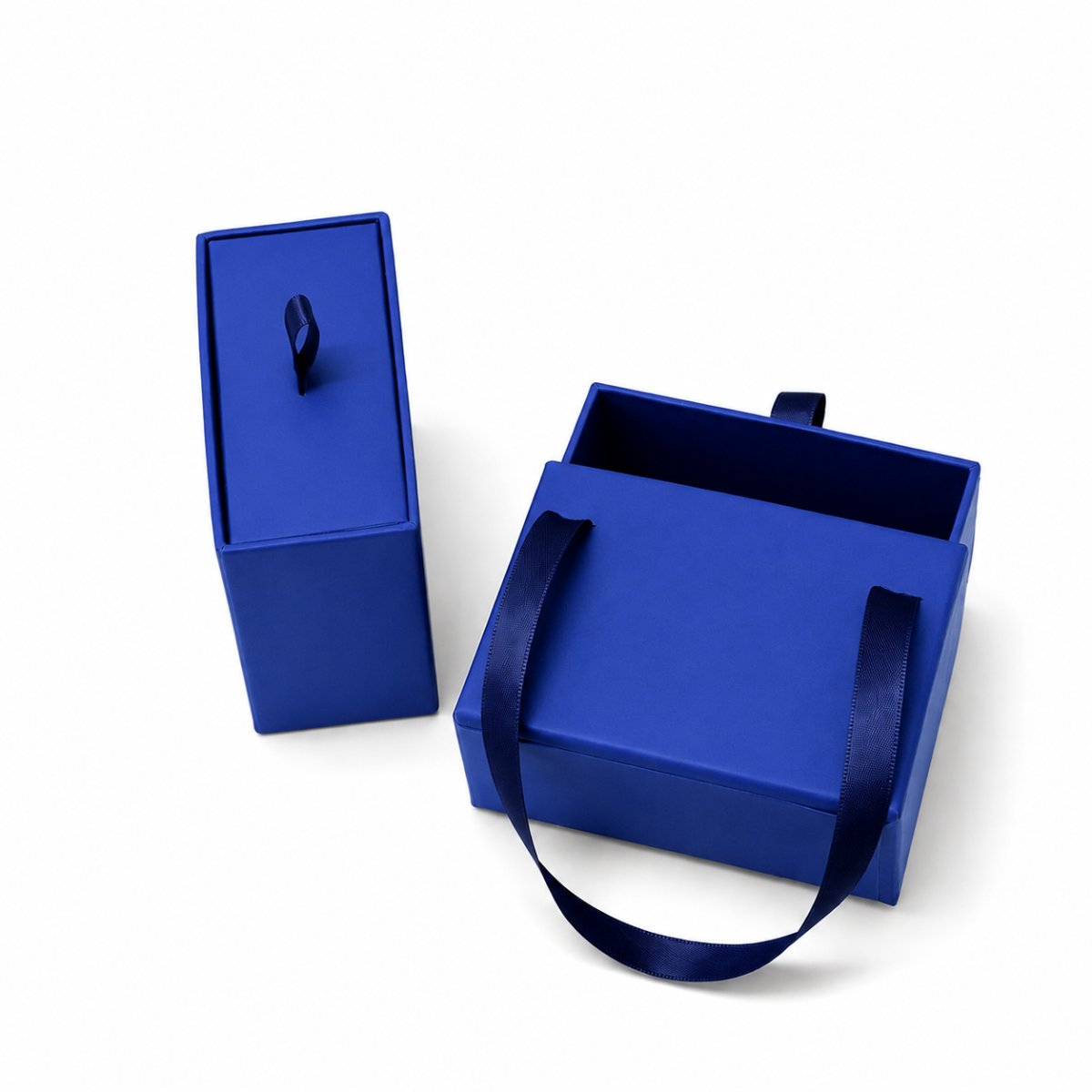 Earring Box Drawer with Handle in custom colour — back view | custom rigid jewellery box, Jaipur