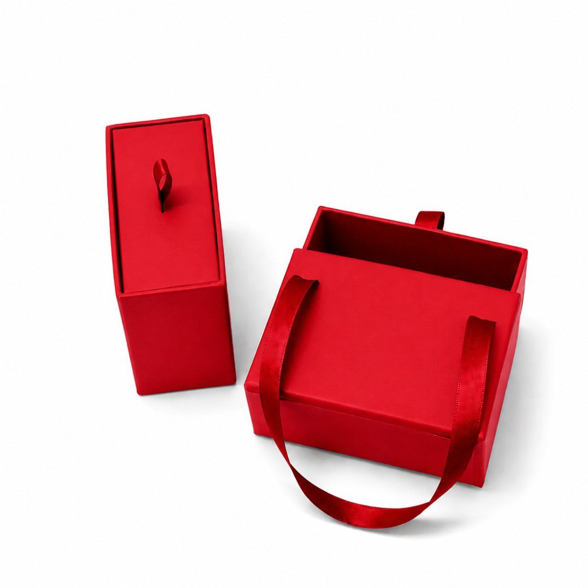 Earring Box Drawer with Handle in custom colour — detail view | custom rigid jewellery box, Jaipur