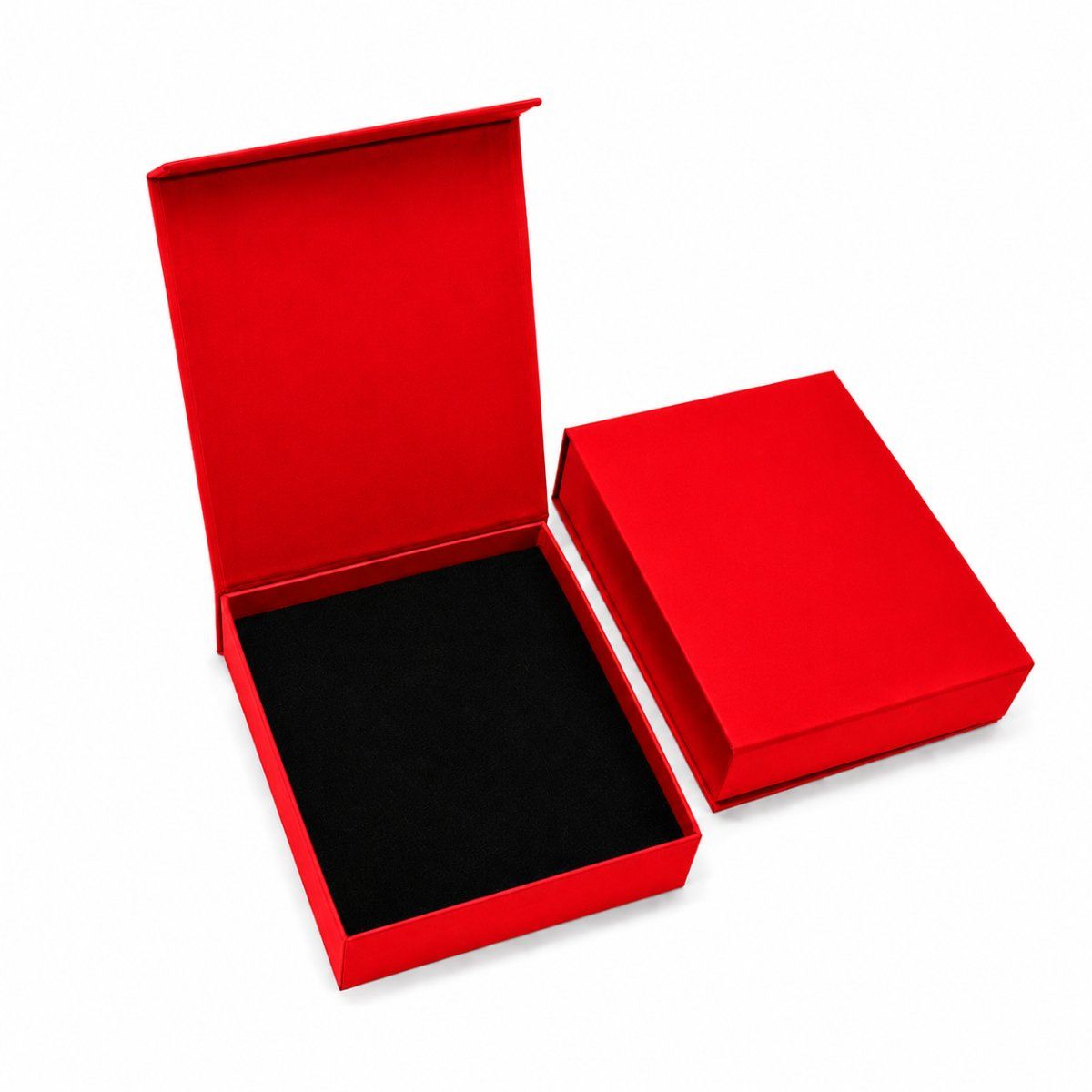 Pendant Set Box with Magnetic file ( Three Flap) in custom colour — detail view | custom rigid jewellery box, Jaipur