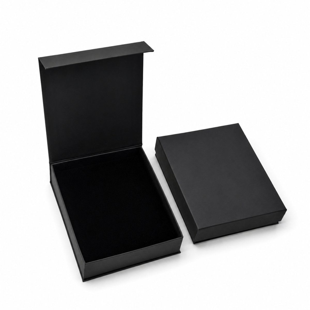 Pendant Set Box with Magnetic file ( Four Flap) in custom colour — side view | custom rigid jewellery box, Jaipur