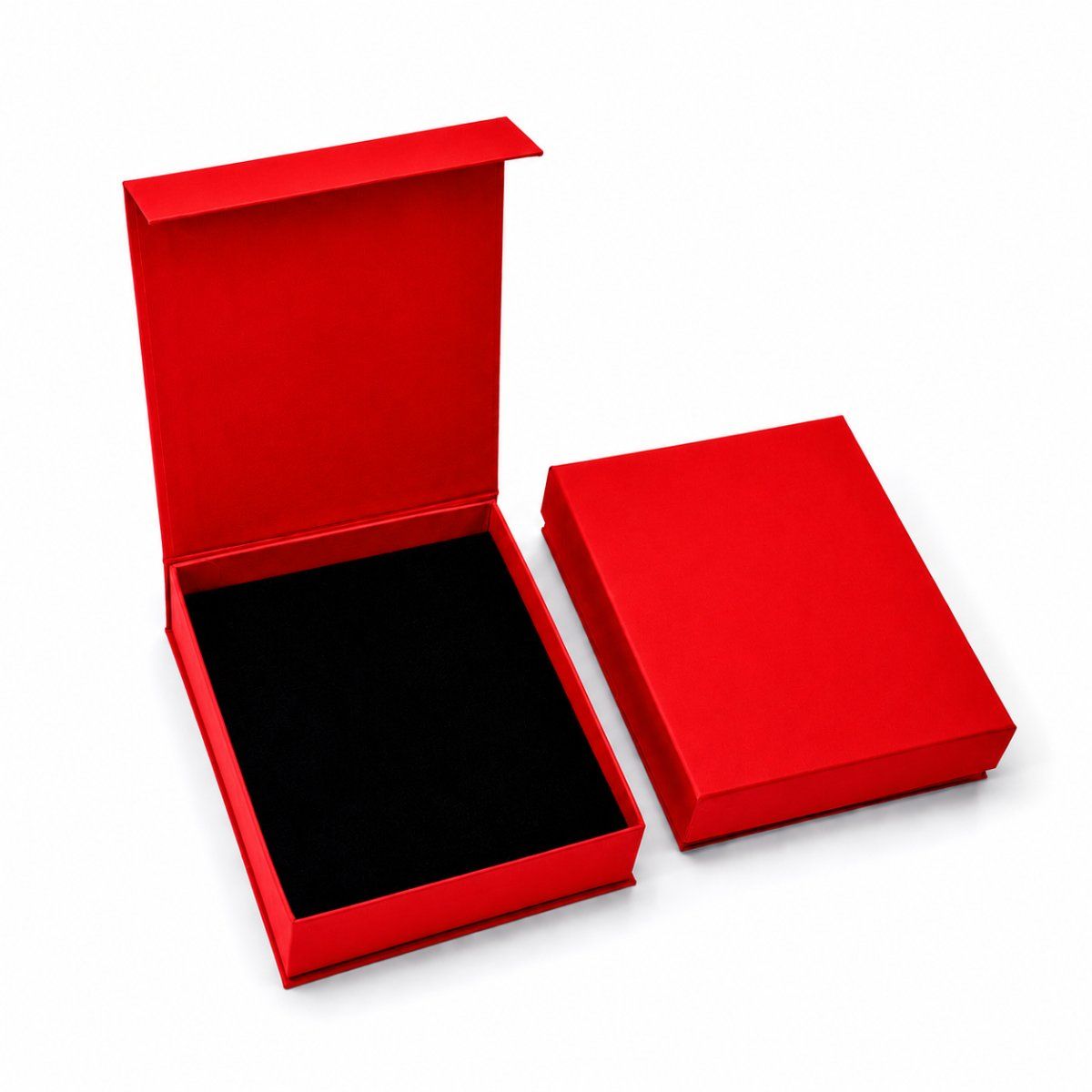 Pendant Set Box with Magnetic file ( Four Flap) in custom colour — detail view | custom rigid jewellery box, Jaipur