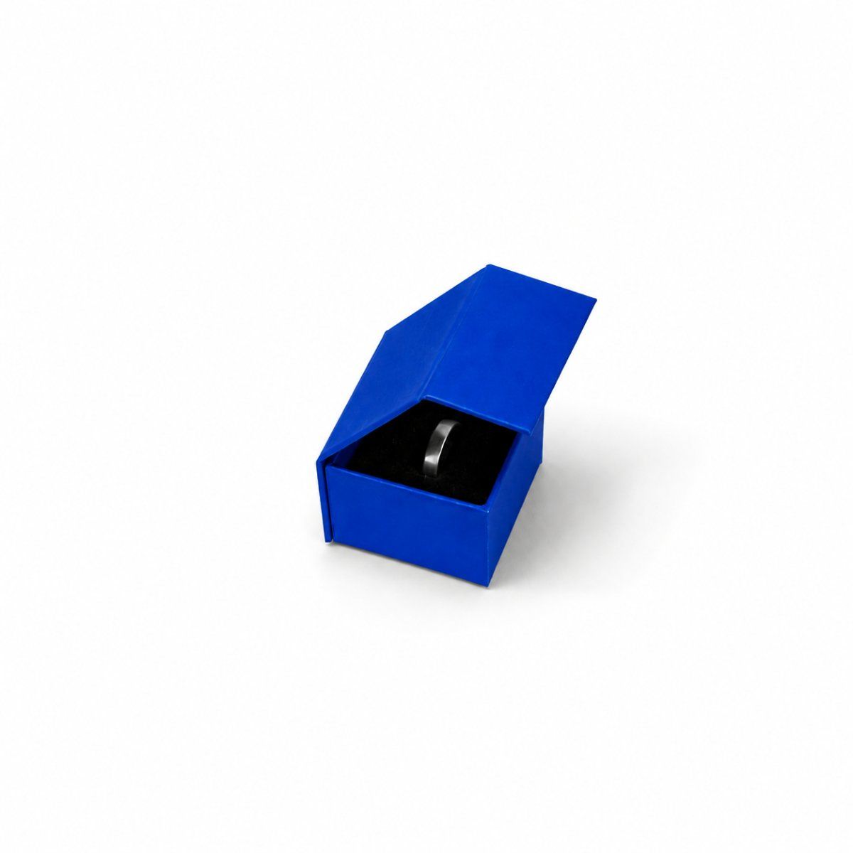 Ring Box with Magnetic file (Three Flap) in custom colour — side view | custom rigid jewellery box, Jaipur