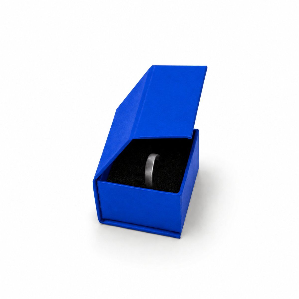 Ring Box with Magnetic file (Four Flap) in custom colour — detail view | custom rigid jewellery box, Jaipur