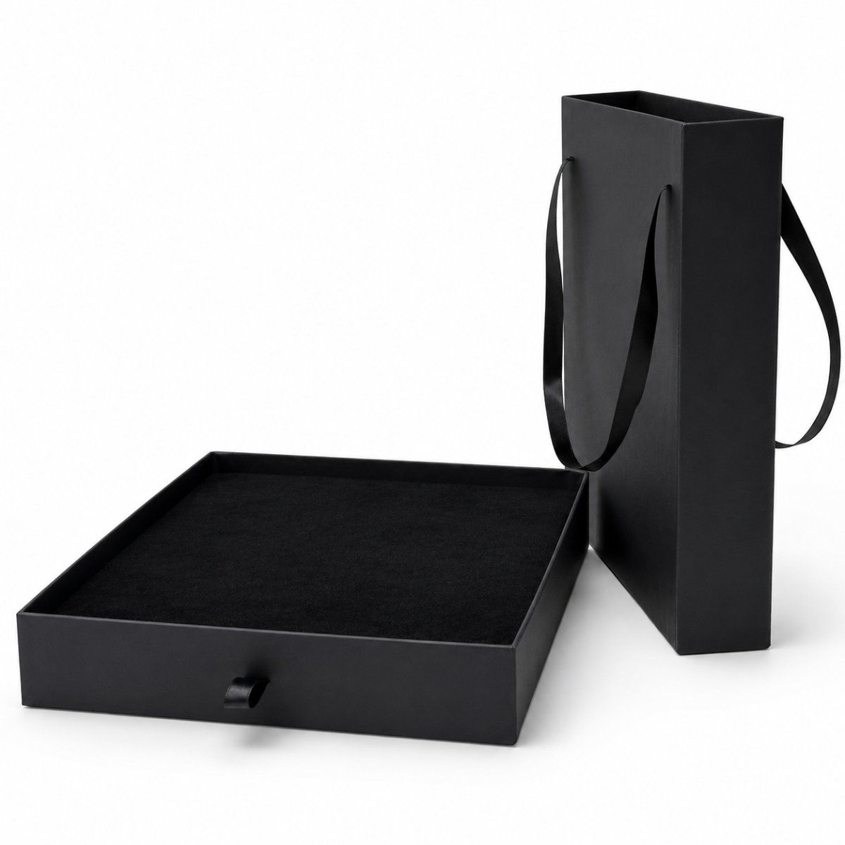 Small Necklace Box Drawer with Handle in custom colour — back view | custom rigid jewellery box, Jaipur