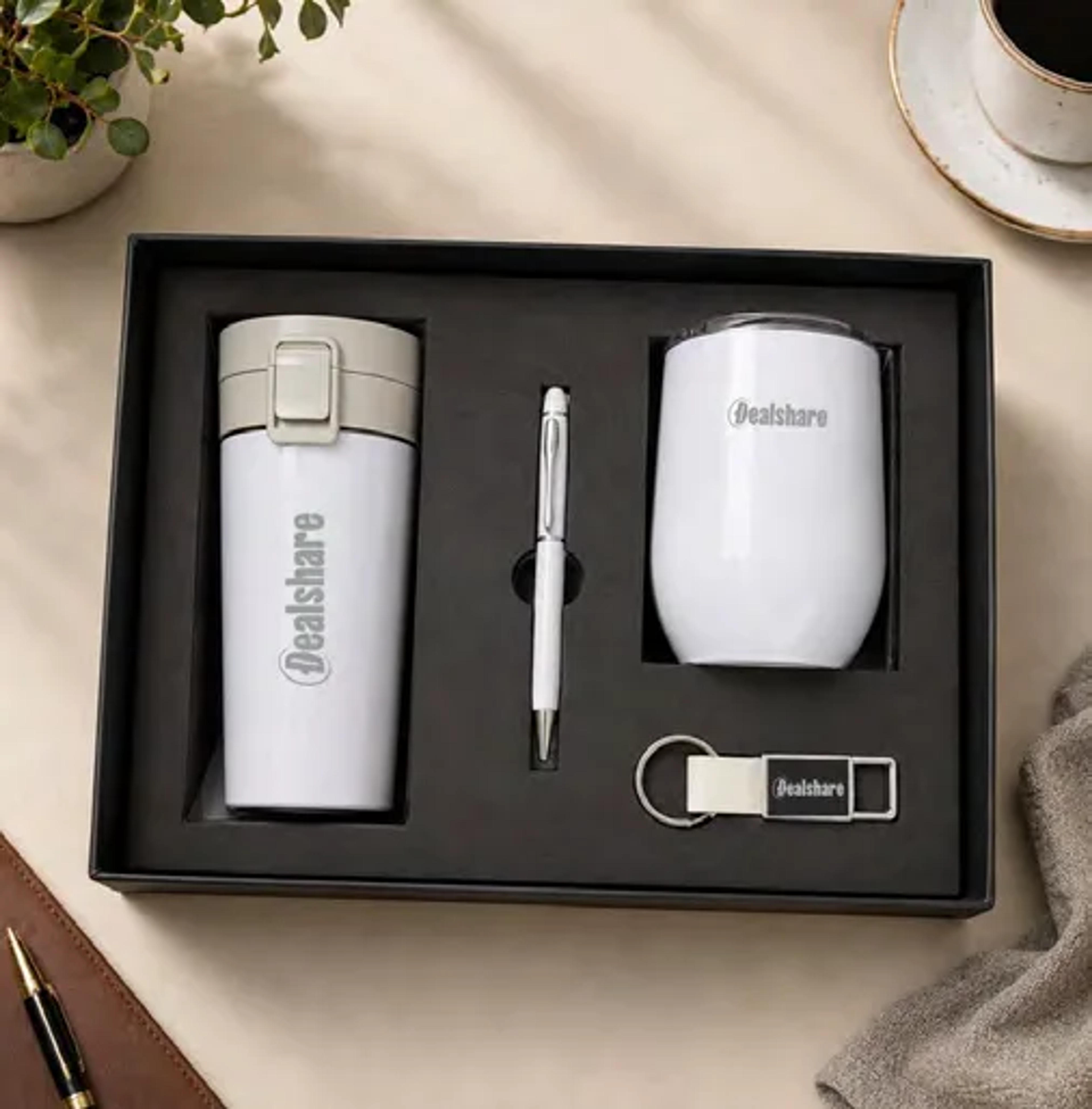 Executive Brew Gift Set — White — Executive Gift Sets corporate gift
