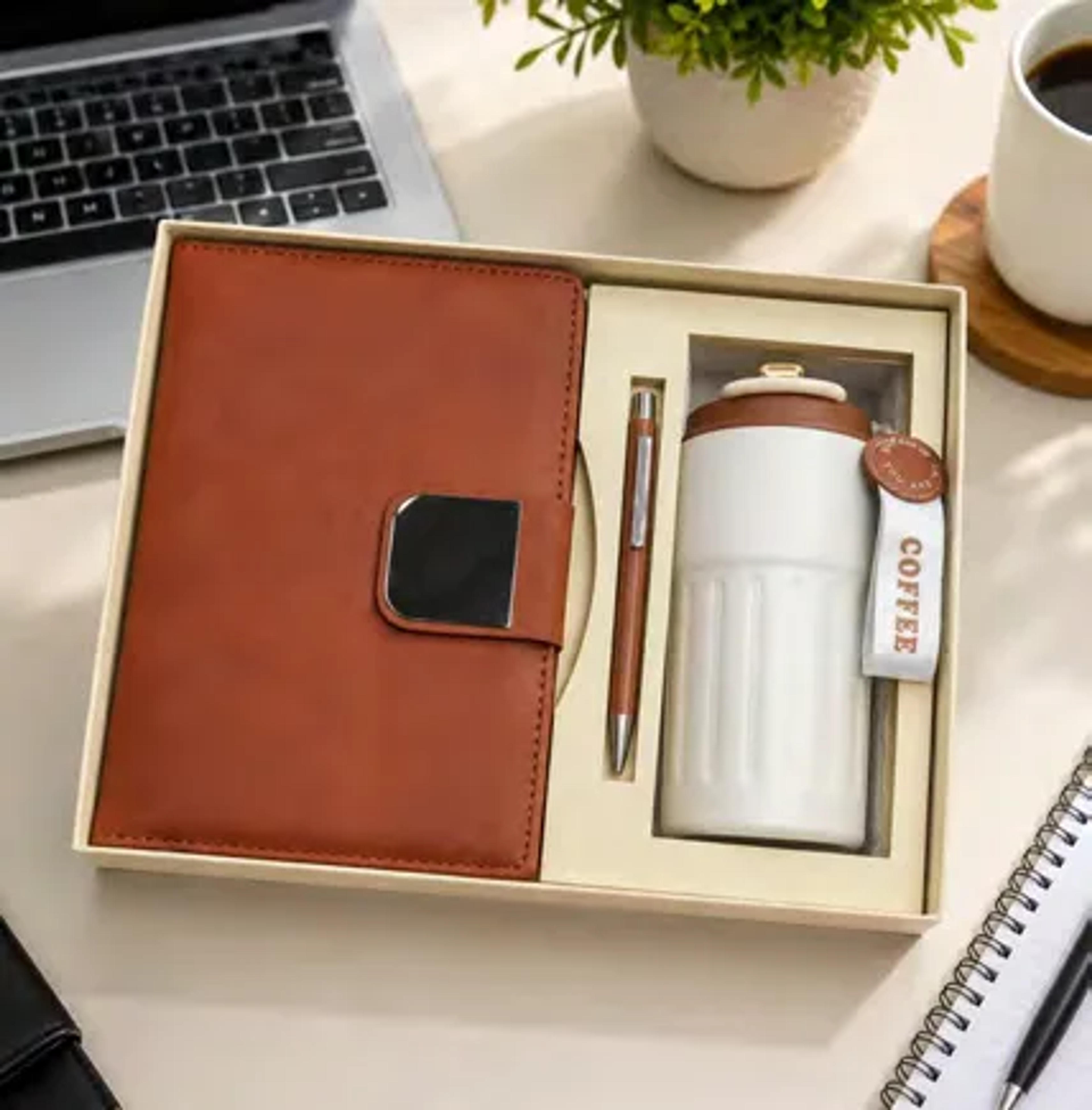 Sapphire Signature Set — Tan Brown — Executive Gift Sets corporate gift