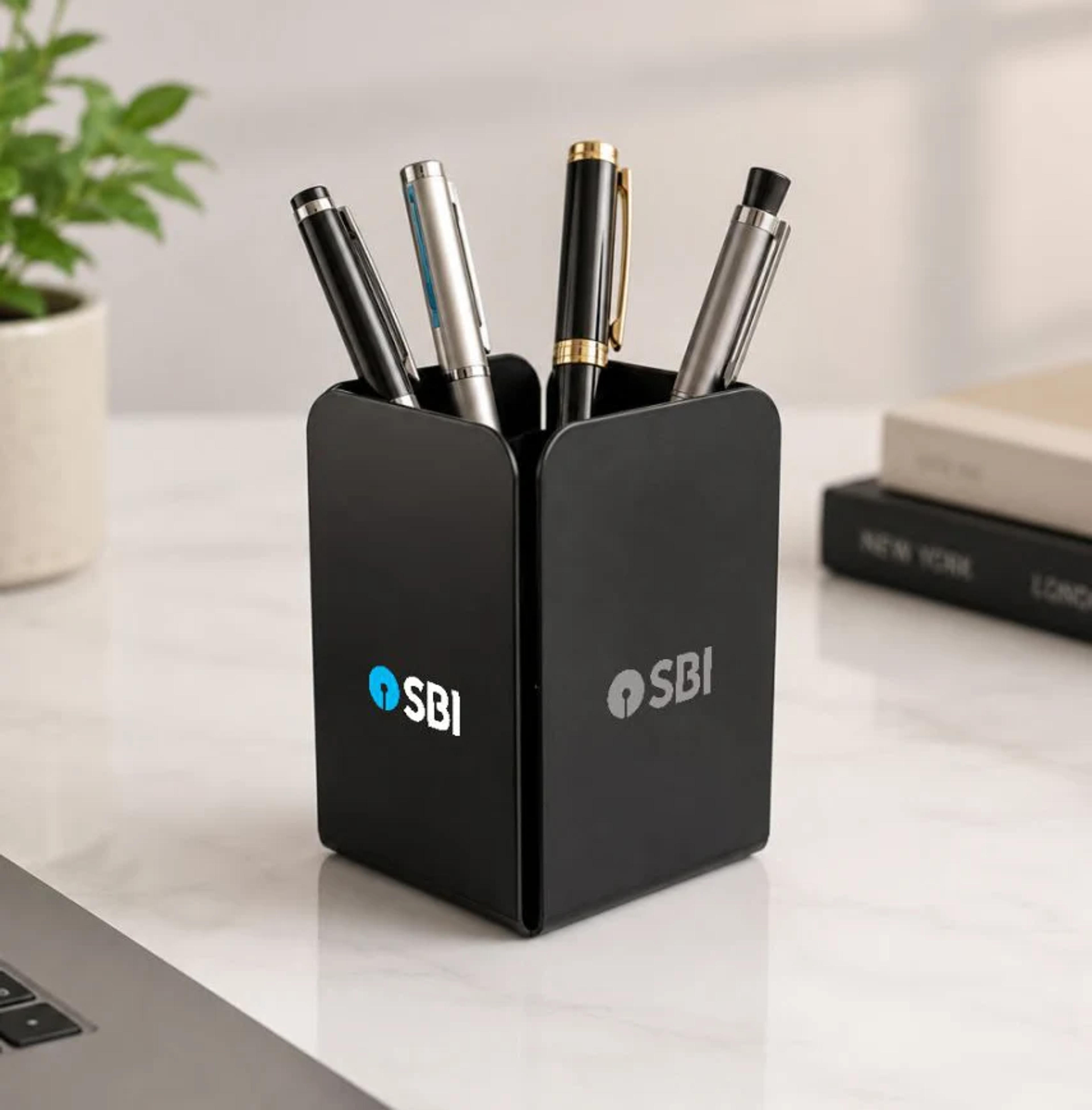 Metal Pen Stand (Black)