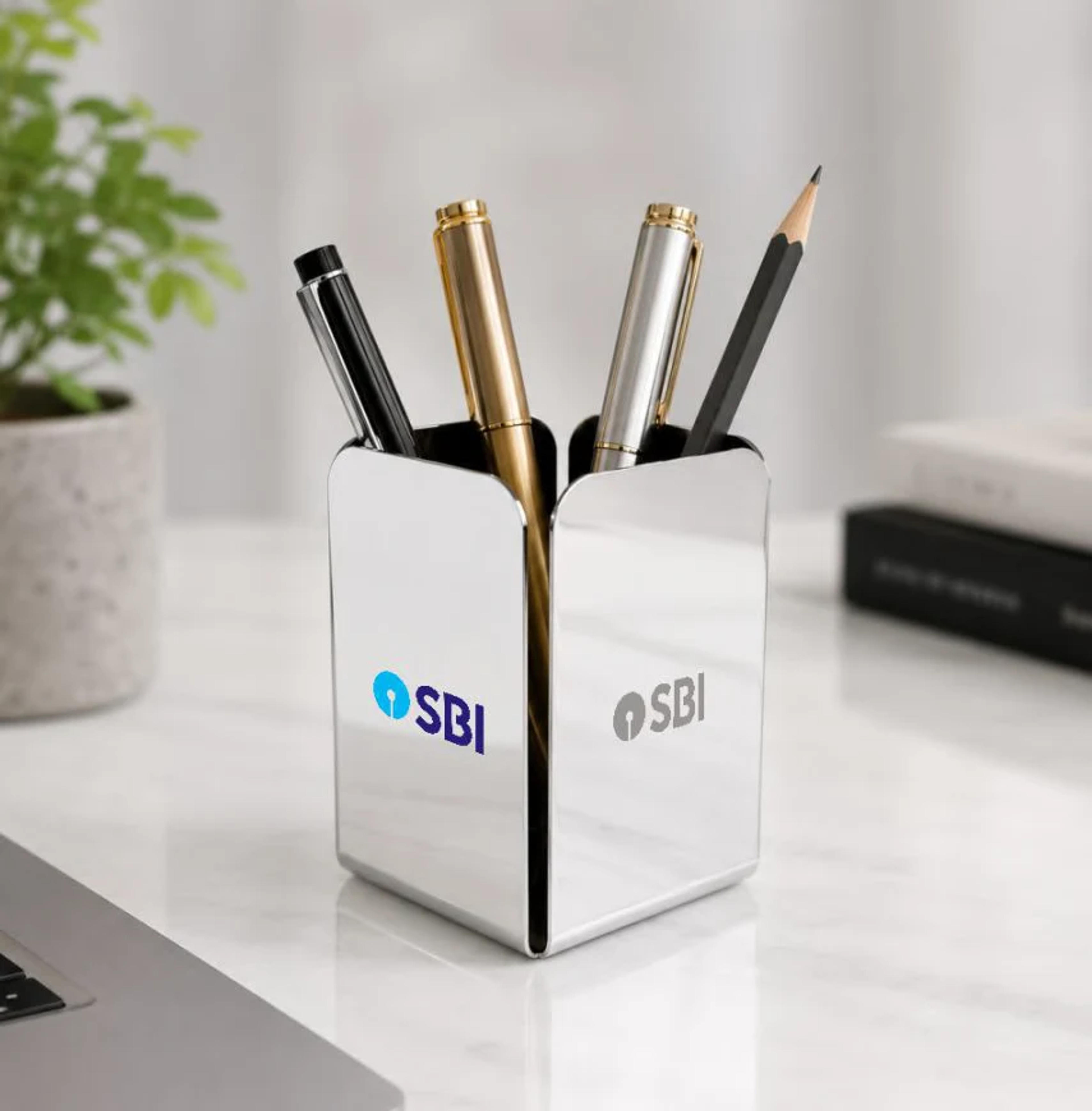 Metal Pen Stand (SS) — Office Essentials corporate gift