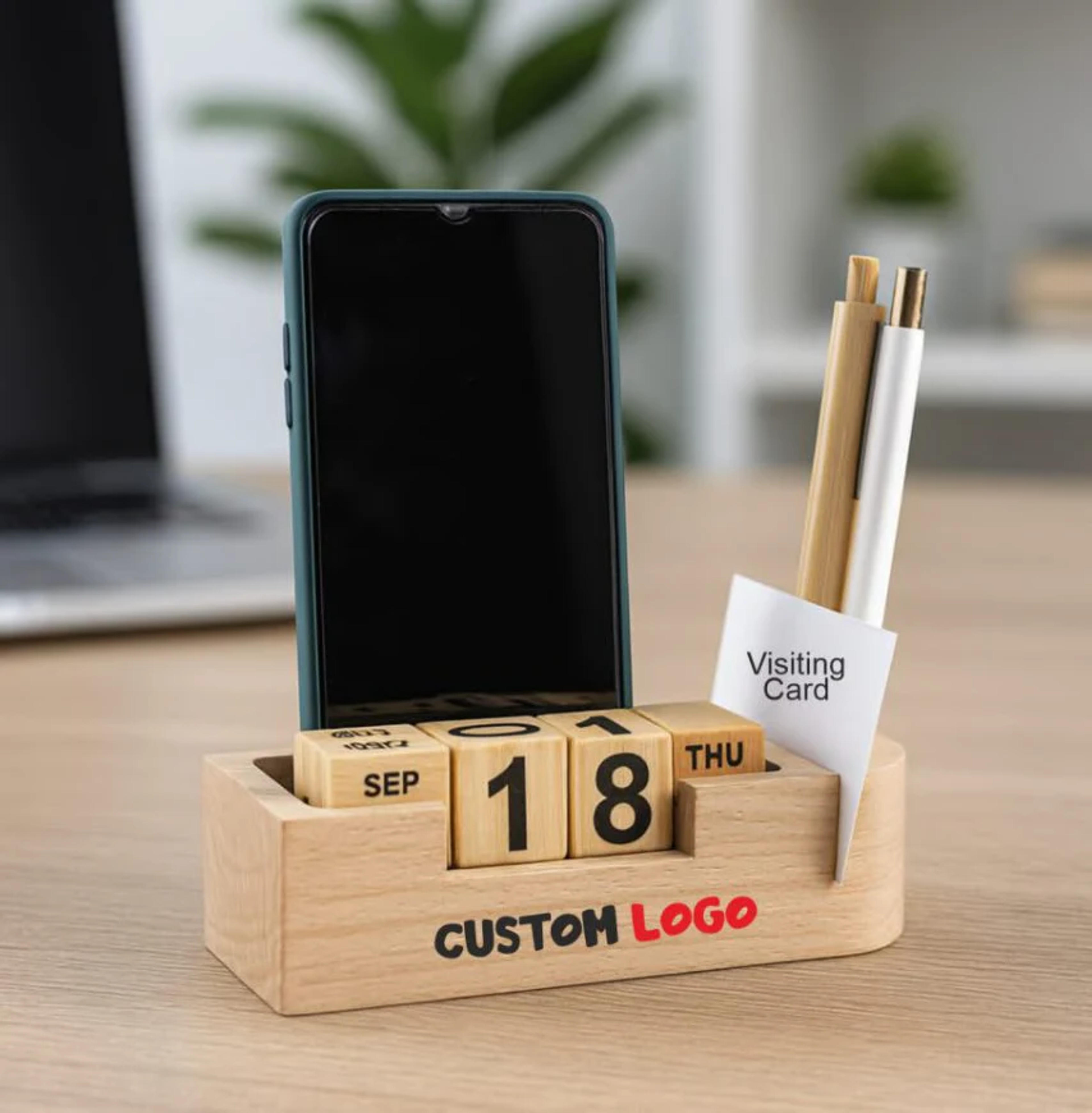 Wooden Pen Stand cum Calendar