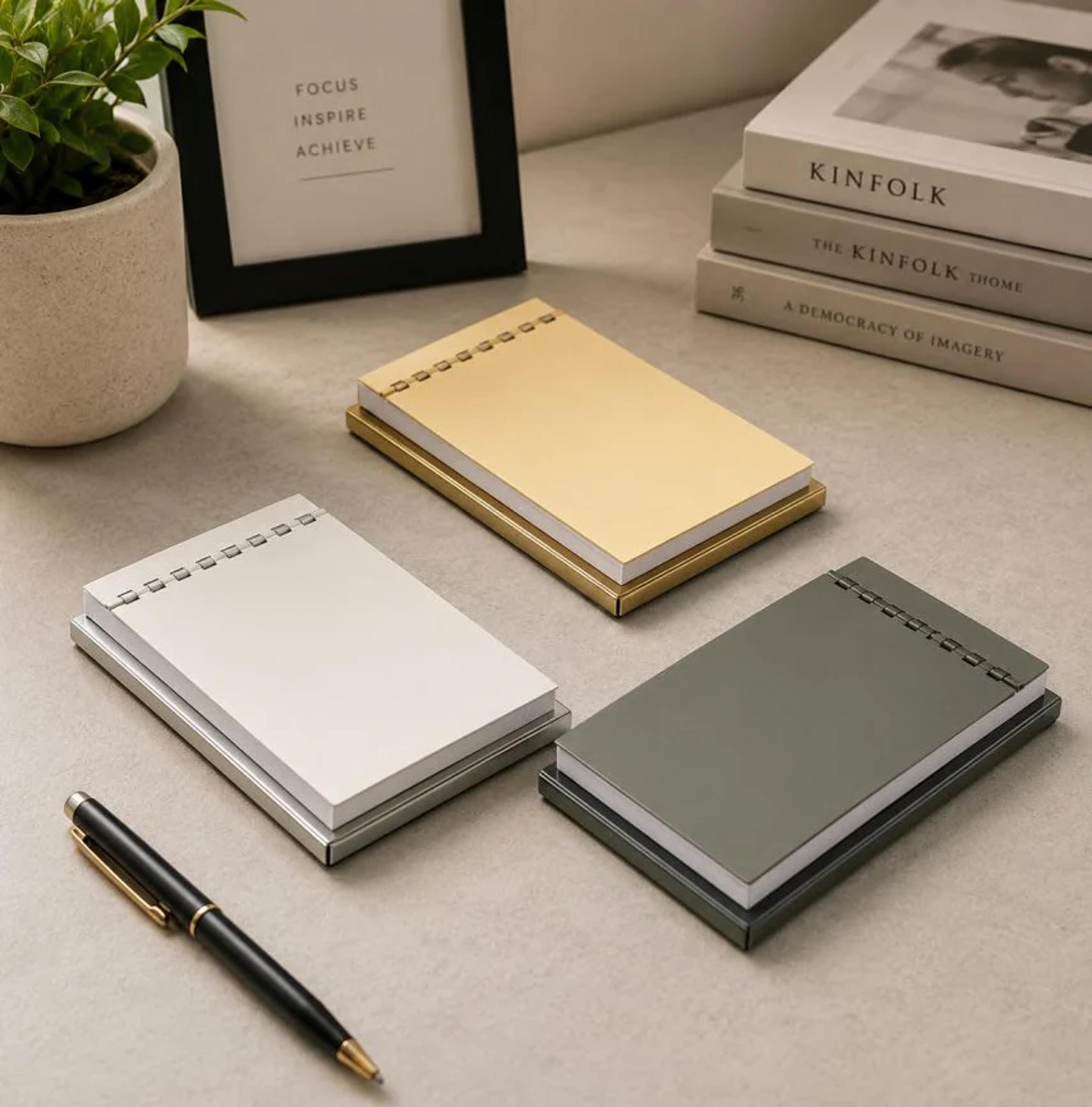 Metal Cover Notepad Holder