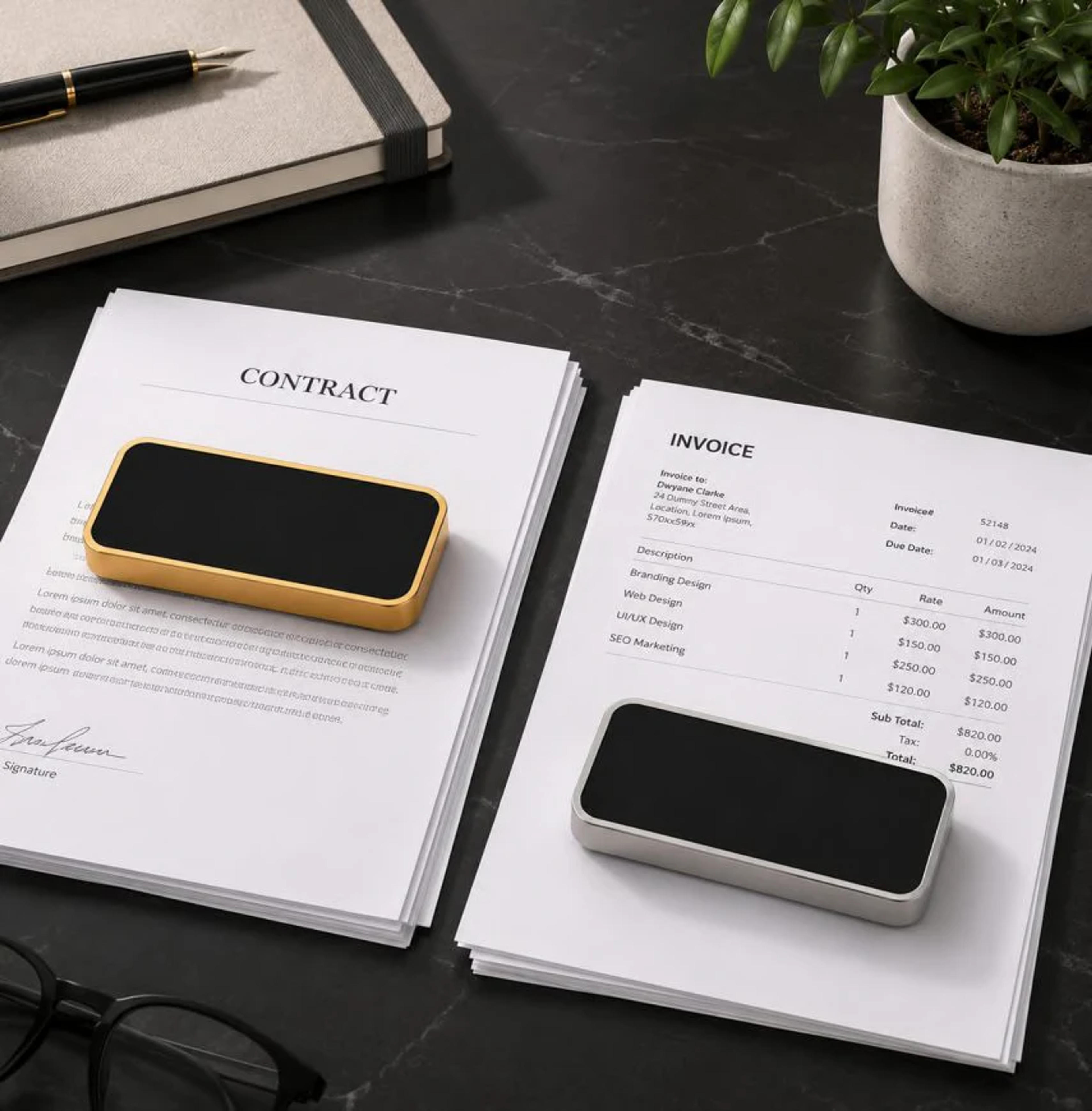 Slim Executive Paper Weight