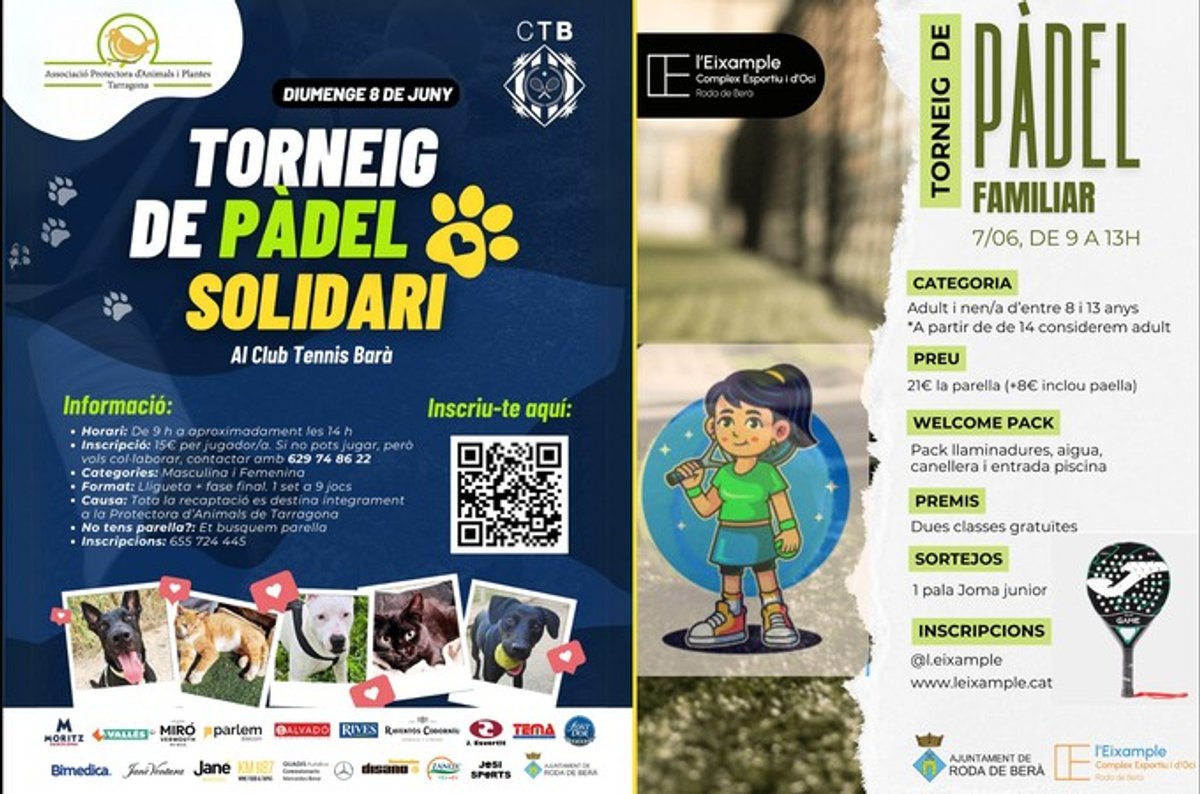 Torneig de pàdel solidari i Torneig de pàdel familiar