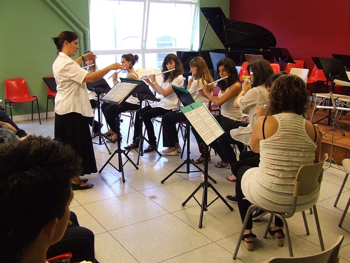 Una de les classes d'instruments de l'escola municipal de música. Foto/cedida