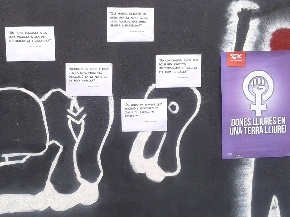 Així ha quedat el mural del solar del Centre Democràtic Republicà / Foto: JERC