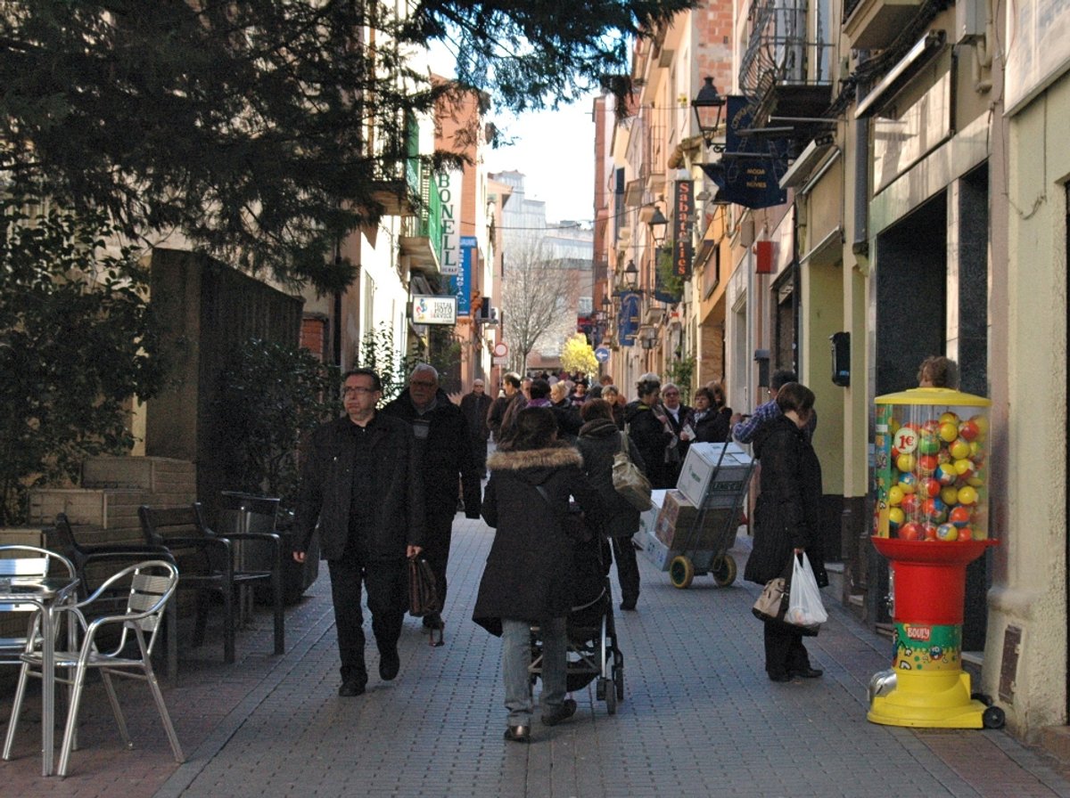 El carrer Sant Cugat de la nostra ciutat. Foto/arxiu