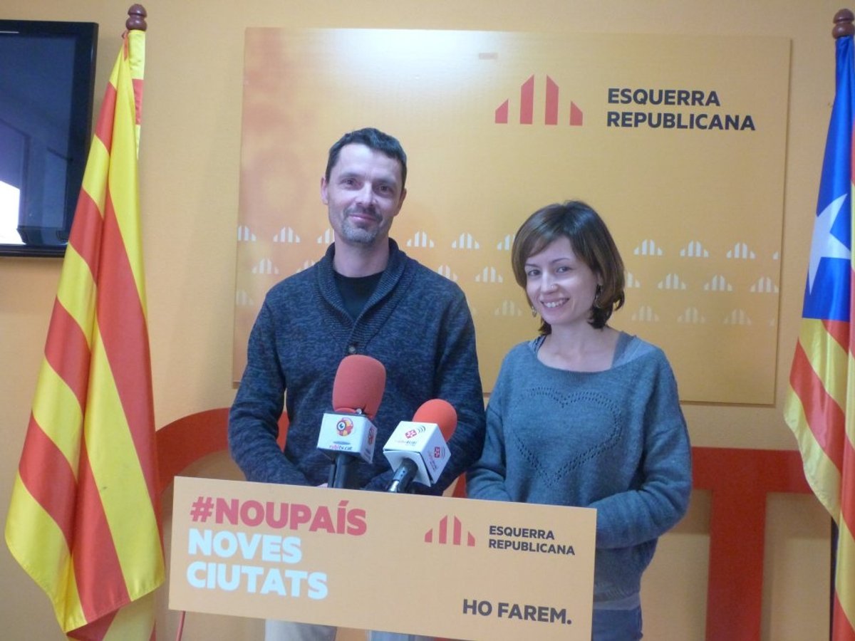 Els regidors d'ERC Joan Puntí i Montse Soler 