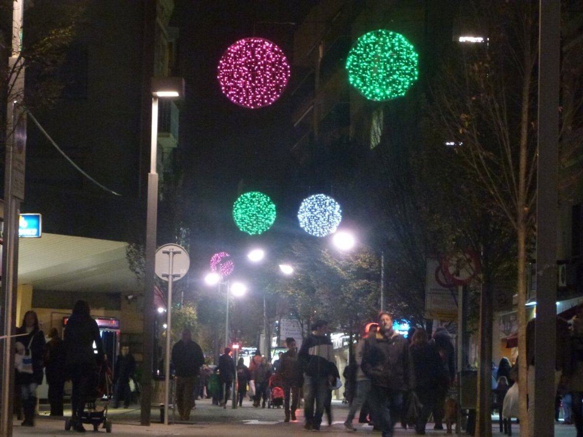 Els llums, a l'avinguda de Barcelona