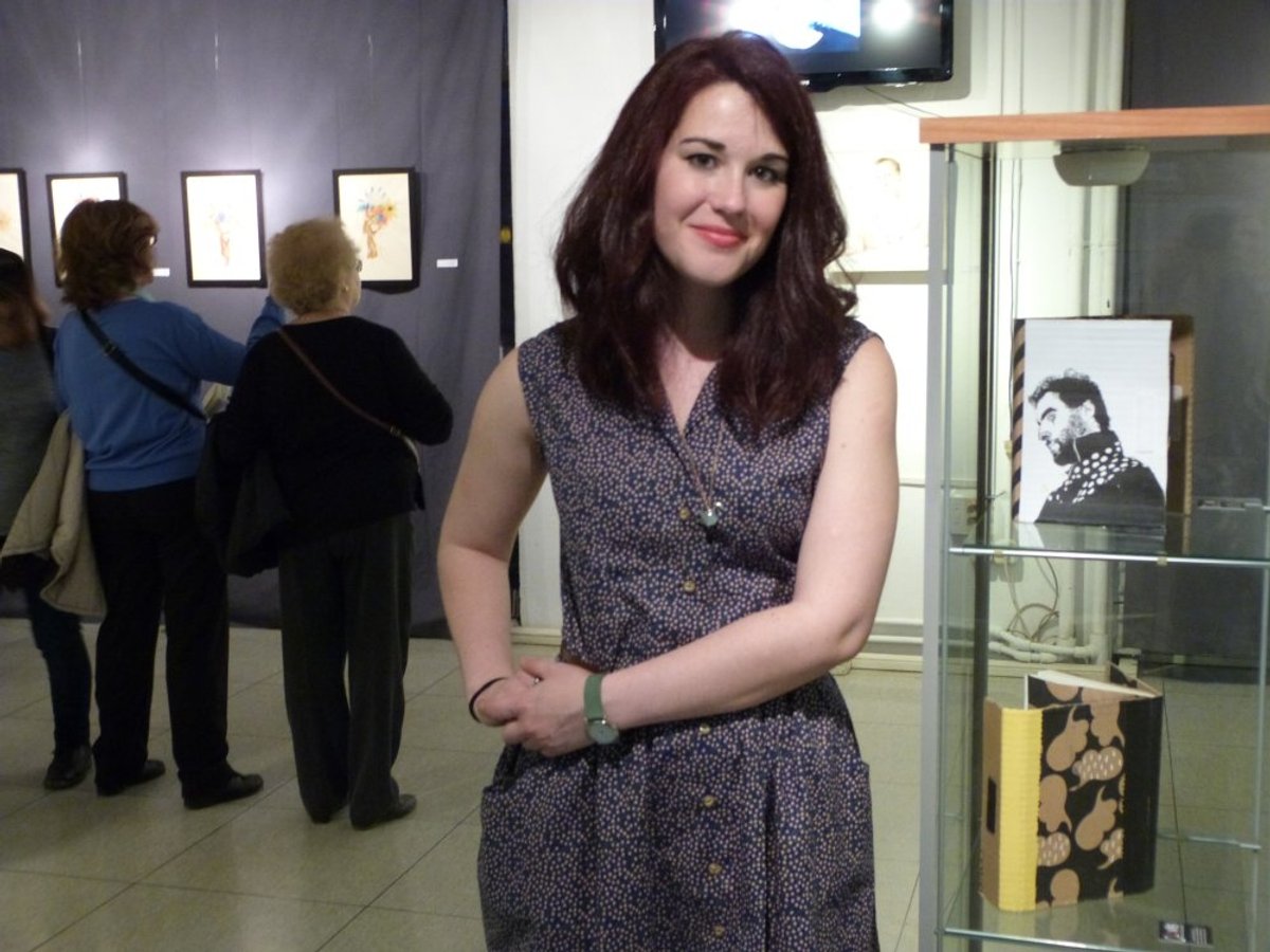 Cristina Franco durant la inauguració de la seva exposició 