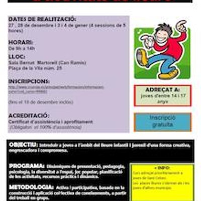 #383 -  Info 7 del 12/12/2018 - Curs premonitors de lleure / Activitats de Nadal del CME