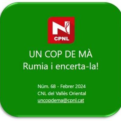 #1357 - Info 7 del 23/2/2024 - Nou número del formulari "Un cop de mà. Rumia i encerta-la"