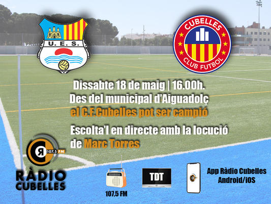 PARTIT U.E. SITGES - C.F. CUBELLES 2019