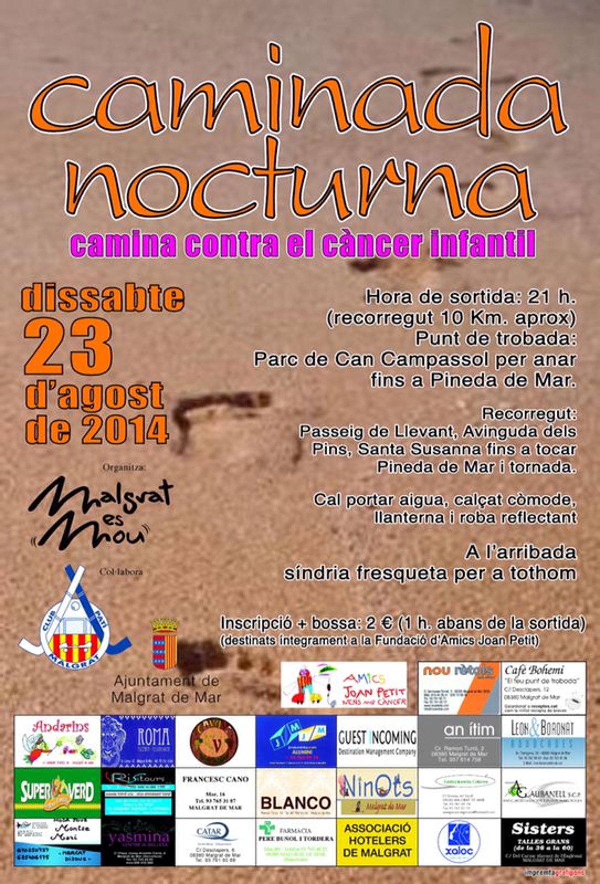 Malgrat es mou organitza la caminada nocturna solidària aquest dissabte