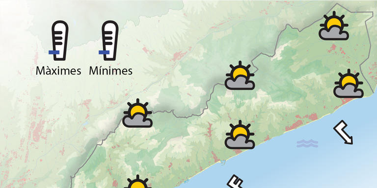 Dissabte amb nuvolositat al matí i sol a la tarda