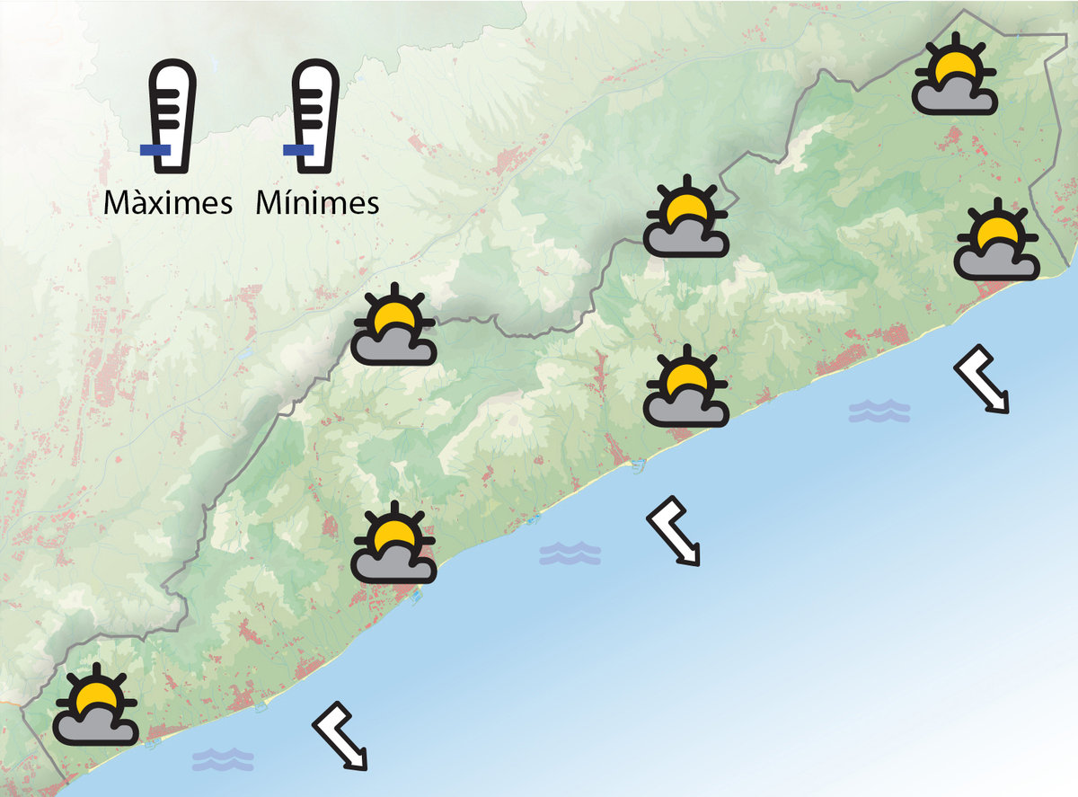 Aquest diumenge tindrem nuvolositat variable a tot el Maresme
