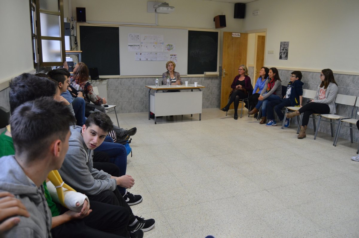 Pilar Rahola apropa la seva darrera novel·la "Mariona" als alumnes de les Escoles Fonlladosa