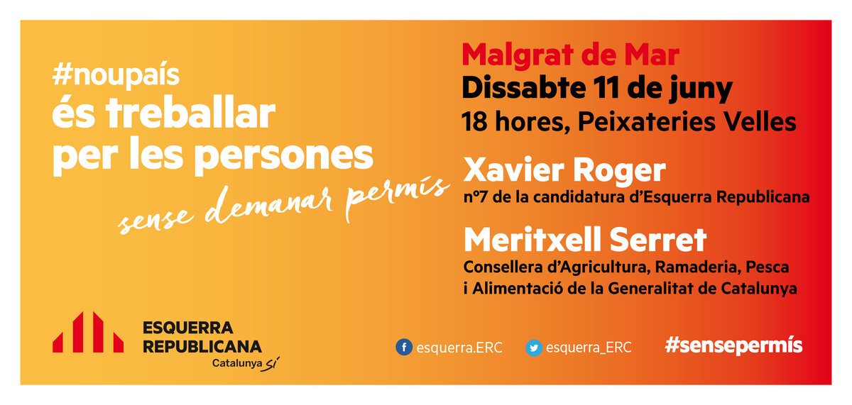 La consellera Meritxell Serret, al primer acte de campanya d'ERC a Malgrat