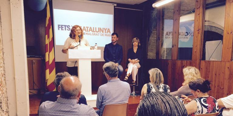 La consellera Meritxell Borràs anima als malgratencs a anar a votar el 26 de juny