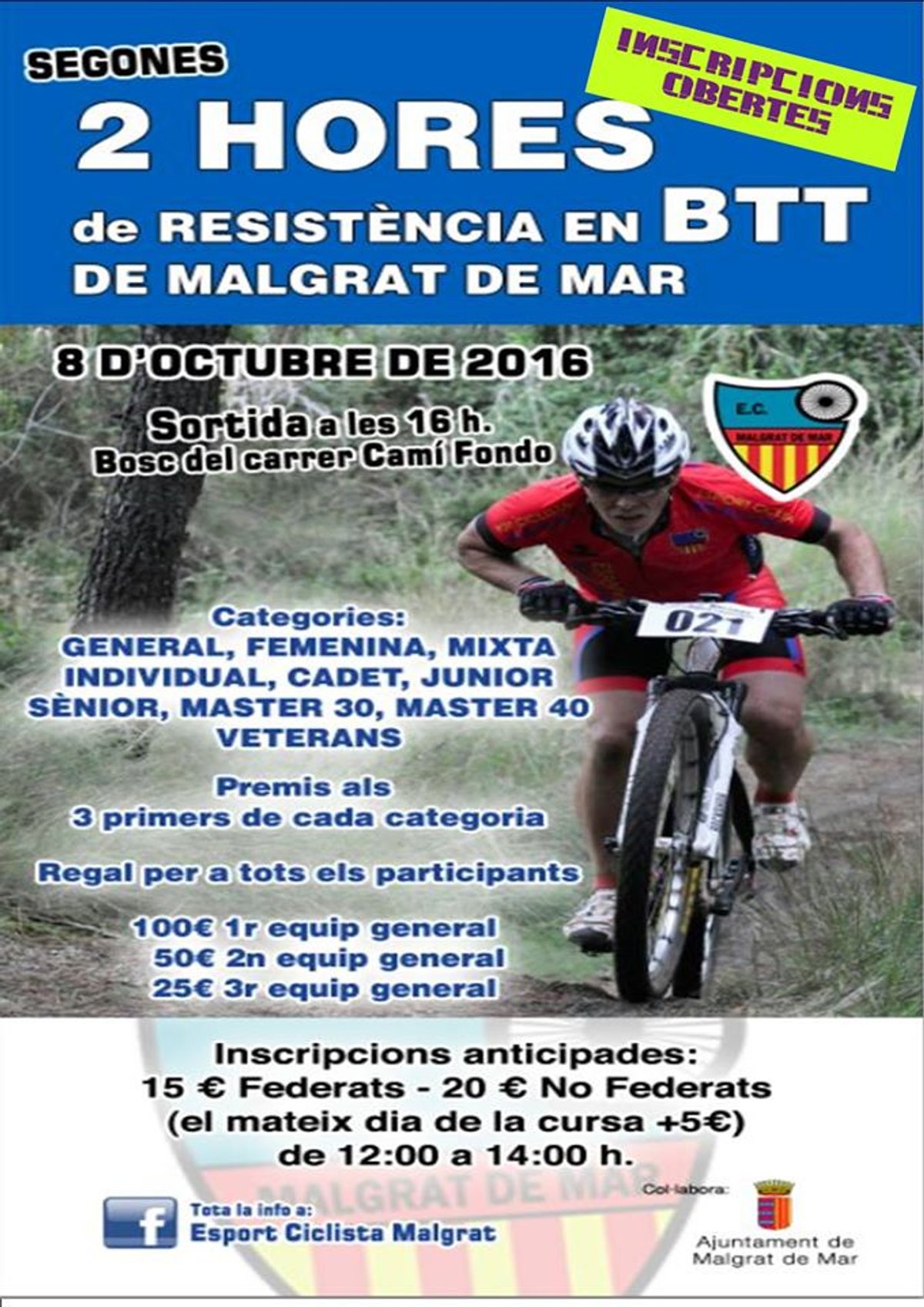 L'Esport Ciclista Malgrat torna a organitzar les 2 hores de resistència en BTT