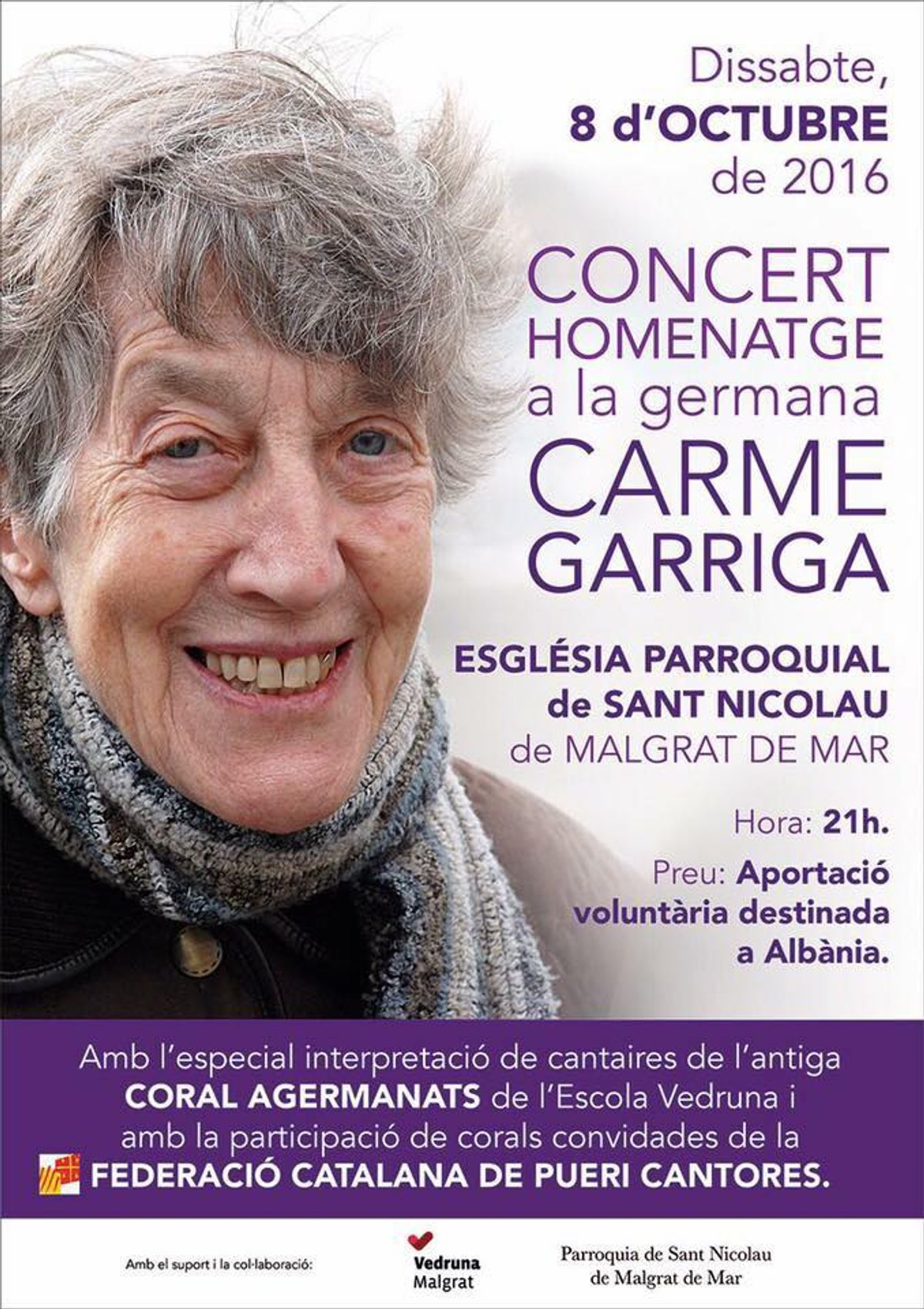 L'Escola Vedruna ret homenatge a la germana Carme Garriga