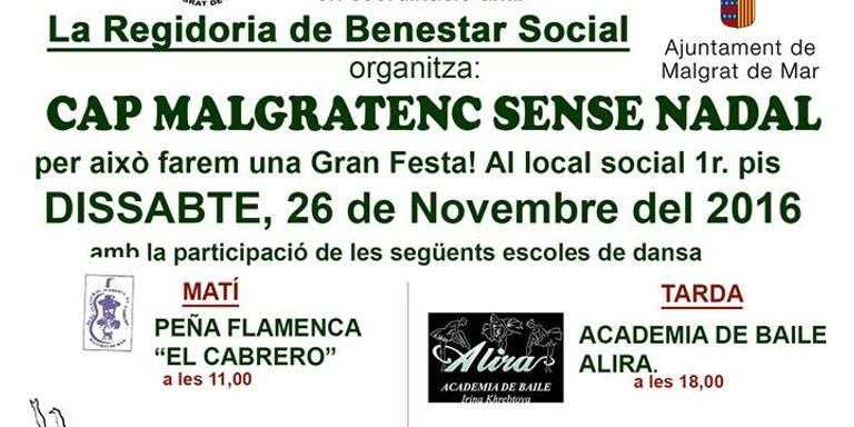 La Barretina celebra la 2a Gran Festa Solidària per no deixar cap malgratenc sense Nadal