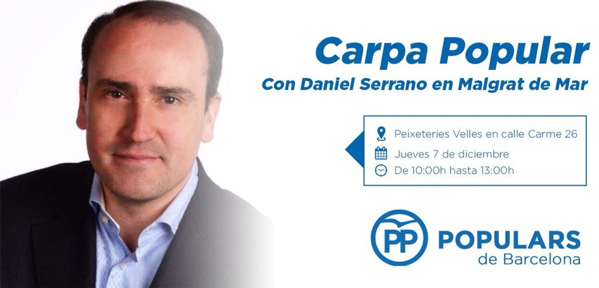 El president del PP de Barcelona visita Malgrat de Mar