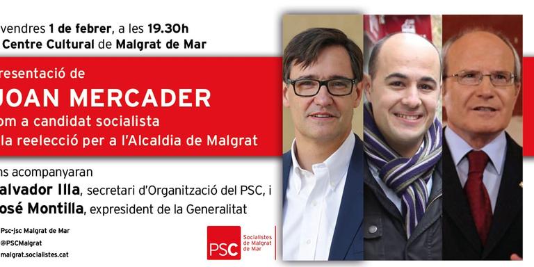 [ÀUDIO] El PSC presenta avui el seu candidat per a les municipals del maig en un acte amb José Montilla i Salvador Illa