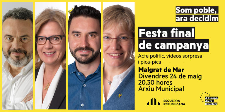[26M Eleccions Municipals] ERC tanca la campanya electoral a la sala Joaquim Garriga de l'Arxiu Municipal