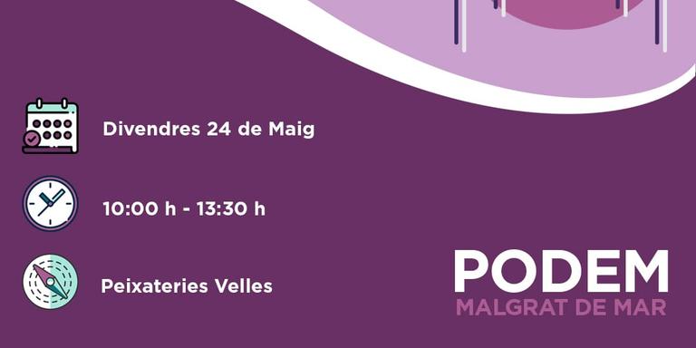 [26M Eleccions Municipals] Podem exposarà les seves propostes en una carpa de final de campanya