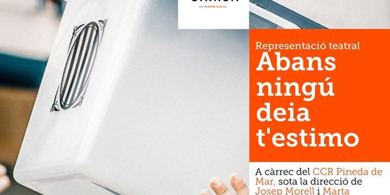 [ÀUDIO] Òmnium Cultural porta l'obra 'Abans ningú deia t'estimo' a Malgrat de Mar
