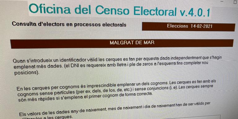 Publicades les llistes del cens electoral per a les eleccions al Parlament del 14 de febrer
